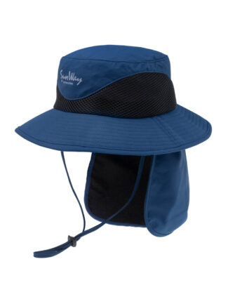 Wide-brimmed hat with folding fabric insert for home front protection