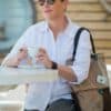 White women's shirt sunscreen