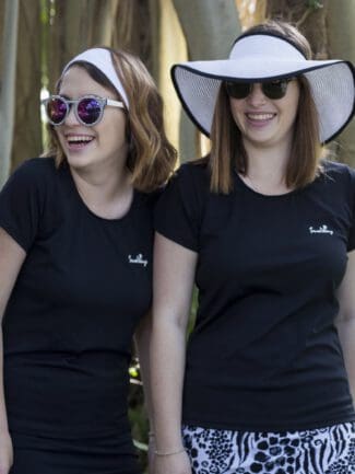 Women's Solid Black UV Swim Shirt