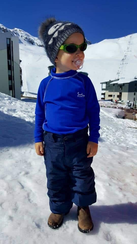 Lycra ski shirt Thermal brass for kids