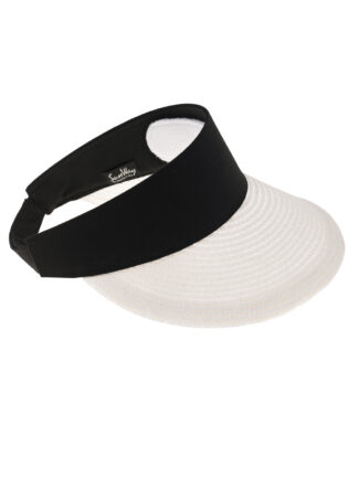 Open visor cap with protective layer against sweat
