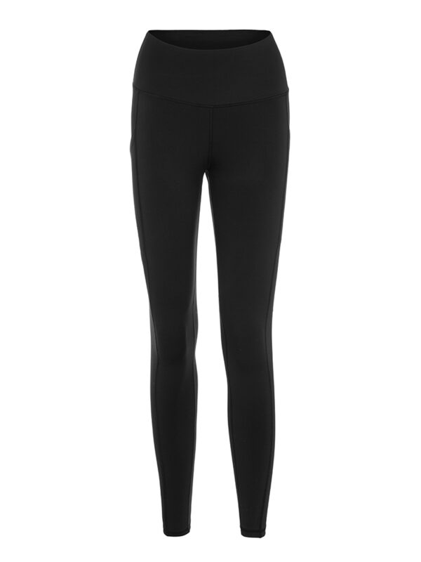 Tights in a long, shapely swimsuit with side pockets