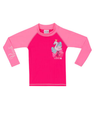 Long Flamingo swimsuit shirt for girls 144