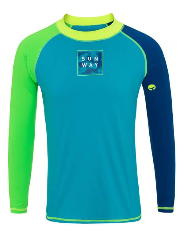 Men's Swimsuit Long Swimming Shirt Surfing & Rowing A038