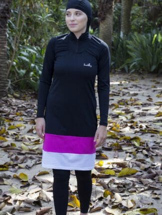 Modest swimsuit with burkini headpiece 5