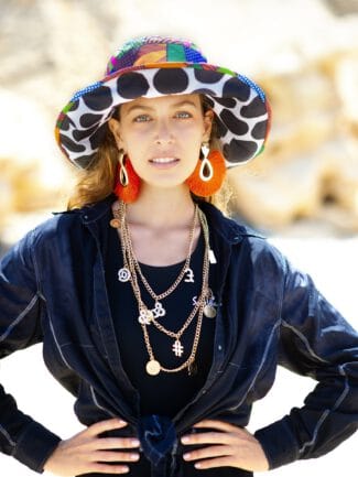 SunWay's Roll up wide brim Hat - Geometric