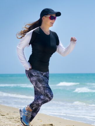 Top: sleeves to prevent sun damage