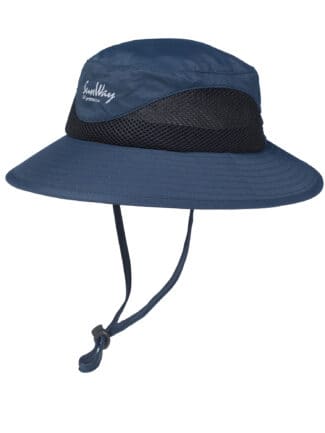 SUNWAY Navy Wide Brim Hat