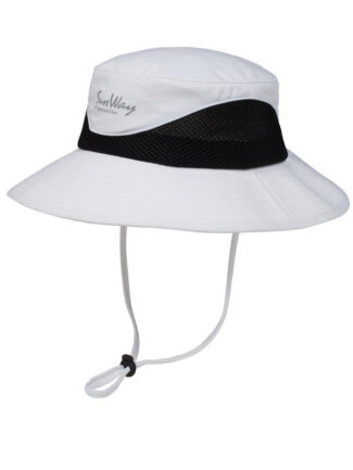 White wide-brimmed safari hat