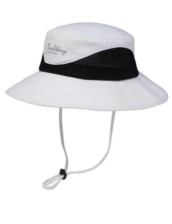 White wide-brimmed safari hat