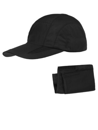 Sports running hat made of radiation-blocking fabric and black sweat-wicking
