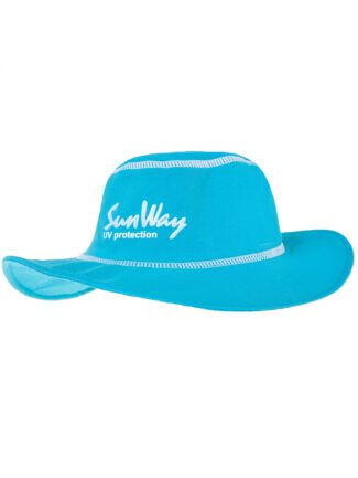 Baby Wide Brim Sun Protective Hat- Light Blue