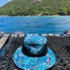Wide-brimmed hat Tropical texture