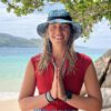 Women's and men's wide-brimmed hat Tropical texture
