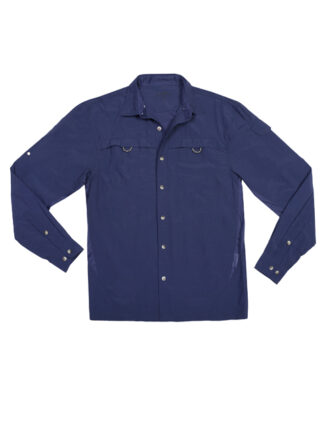 Men's Navy Long-Sleeve UV Outdoor Shirt