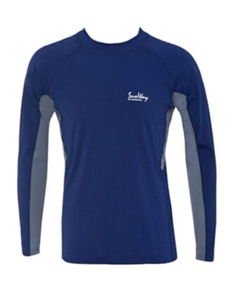 Men's Long Sleeve Swimshirt Blue 6063