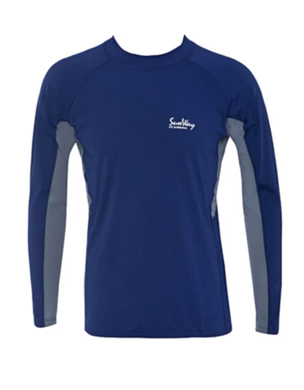 Men's Long Sleeve Swimshirt Blue 6063