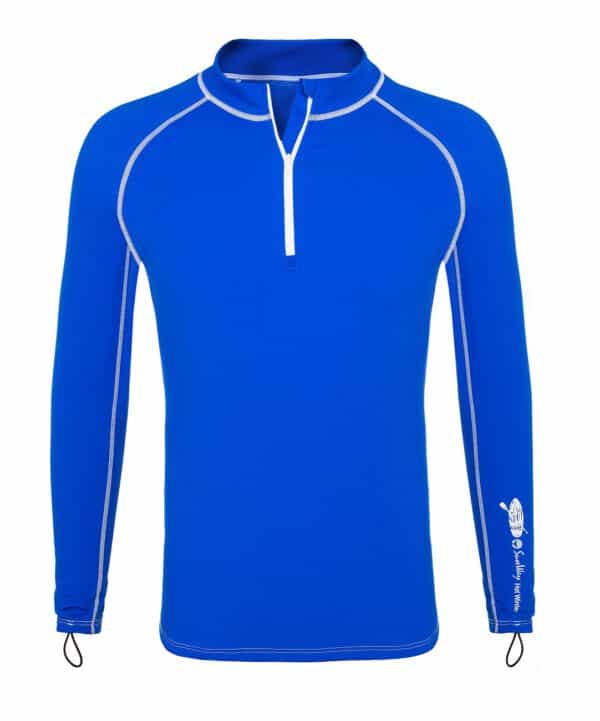 Men's Blue Lycra Swimsuit Blouse Fleece