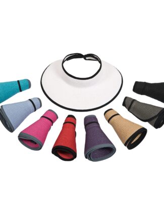 Colorful rolling straw visors for a stylish look