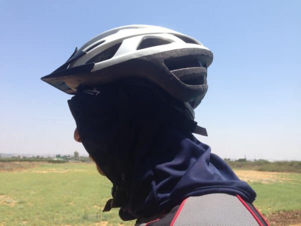 Riding bandana and sun protection head shield under helmet