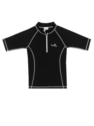 Swimsuit Shirt Short Sleeve Black 9164