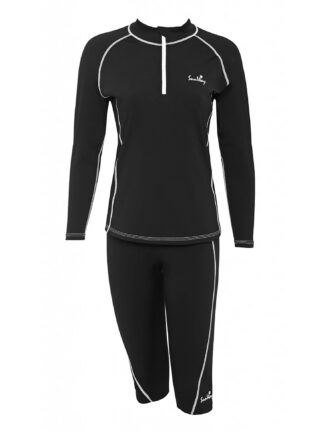 Women's Black Swim Shirt With or Without Leggings
