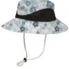 Wide-brimmed cap floral light blue