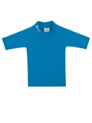 Caribbean-toned children's swimsuit shirt in anti-radiation fabric