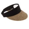 Tennis visor with anti-sweat protection layer Black combined straw