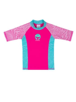 Tropical swimsuit shirt for girls