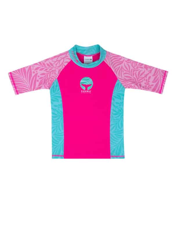 Tropical swimsuit shirt for girls