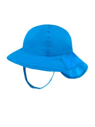 Royal blue wide-brimmed hat for babies and children